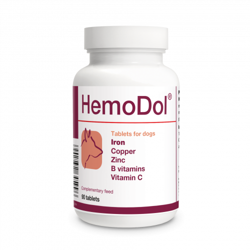 Витаминно-минеральная кормовая добавка Dolfos HemoDol для улучшения кровообразования собак 90 таб. (5996-90)