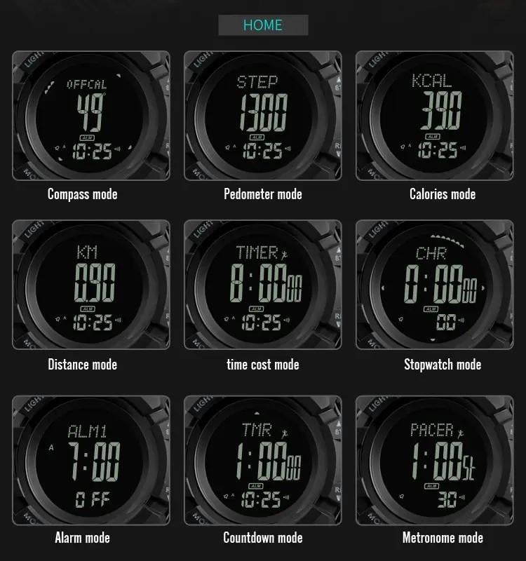 Наручные часы мужские Skmei Compass военные водостойкие с компасом Черный (1356) - фото 4 Наручные часы мужские Skmei Compass военные водостойкие с компасом Черный (1356) - фото 4