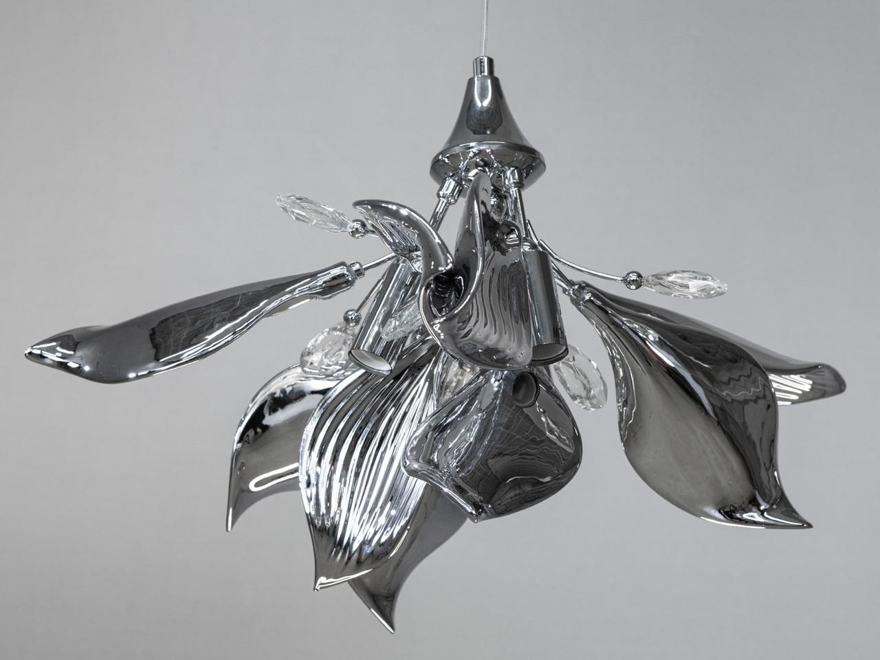 Люстра керамічна в кухню 7229-3PHR-LS на 3 лампи Хром (2480150343) - фото 4