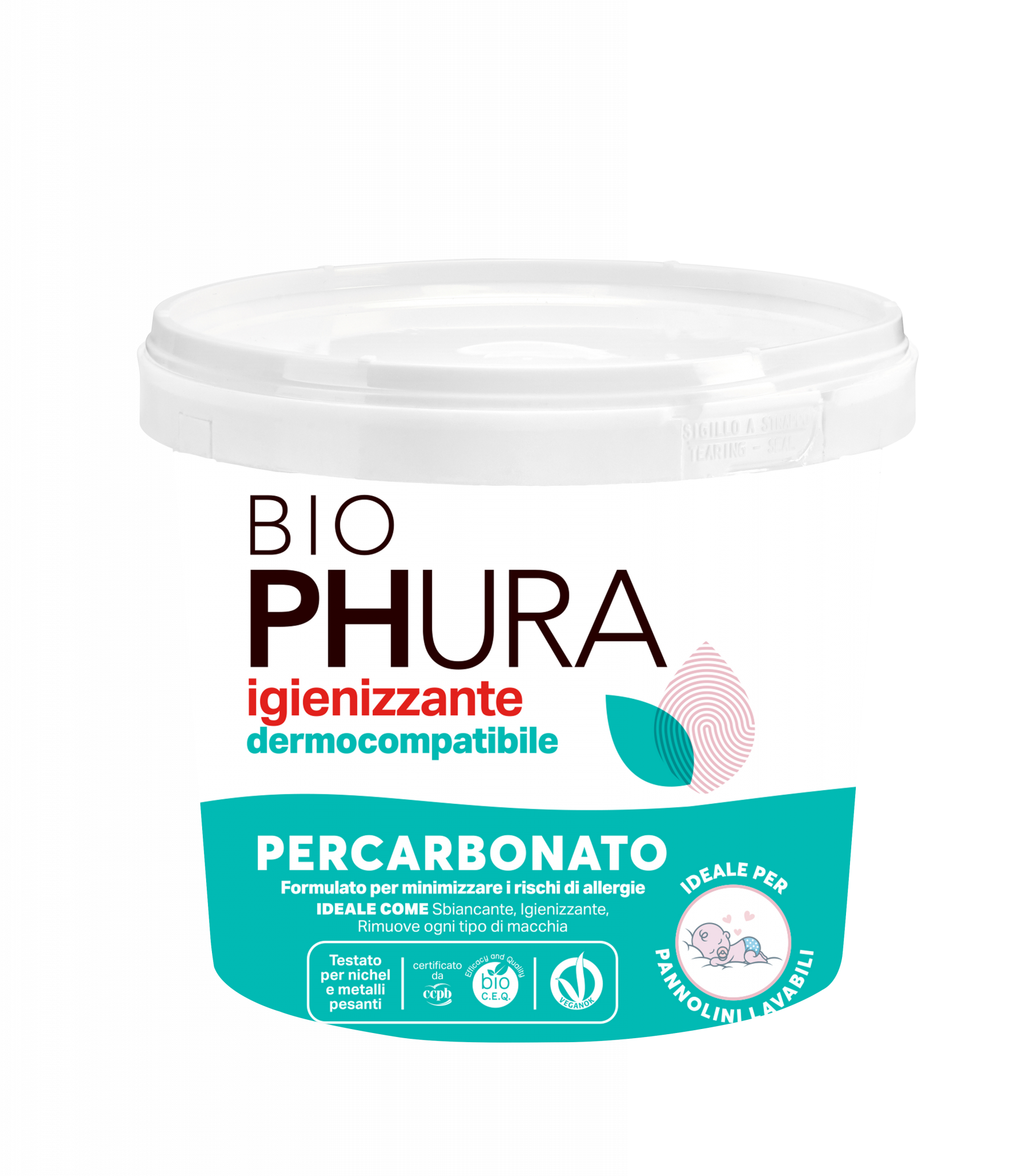 Порошок органический Biophura Percarbonato антибактериальный для отбеливания и обработки стойких пятен 750 г (8003640008209)