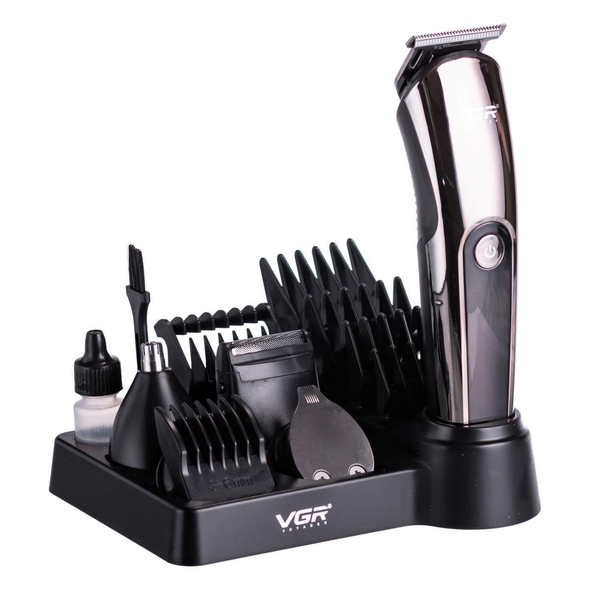 Набір для стрижки VGR V-107 волосся 5в1 машинка/триммер/бритва (7361) - фото 11 Набір для стрижки VGR V-107 волосся 5в1 машинка/триммер/бритва (7361) - фото 11