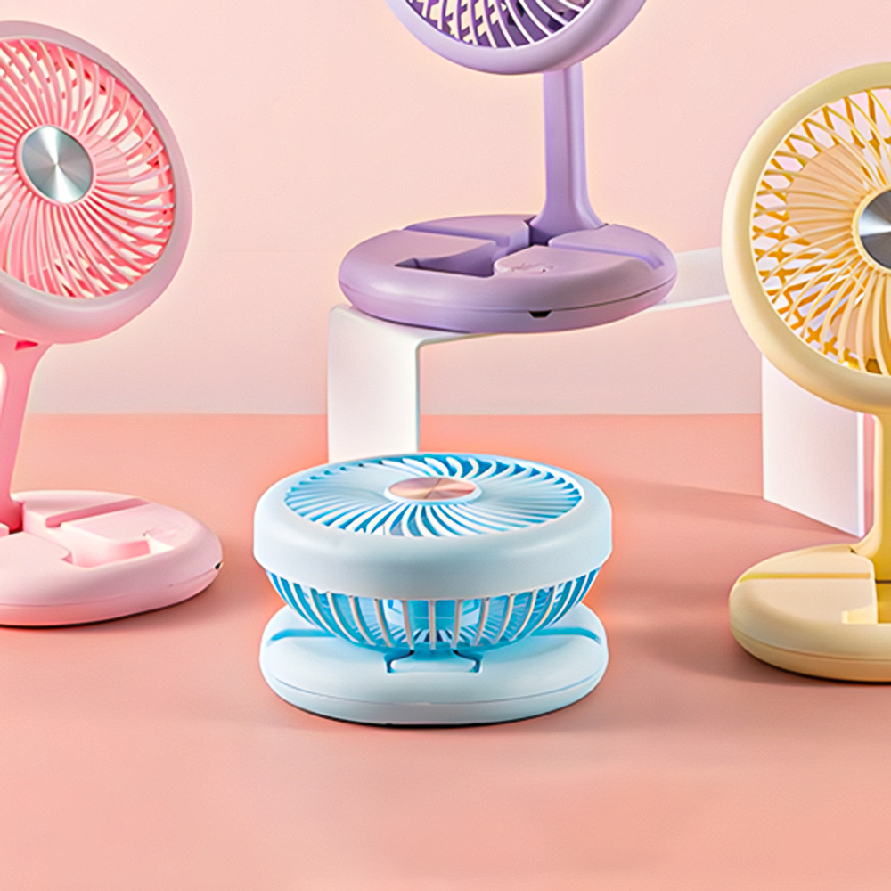 Вентилятор портативный настольный на аккумуляторе 400 мАч USB 2 режима держатель для телефона Голубой (27432468) - фото 6 Вентилятор портативный настольный на аккумуляторе 400 мАч USB 2 режима держатель для телефона Голубой (27432468) - фото 6