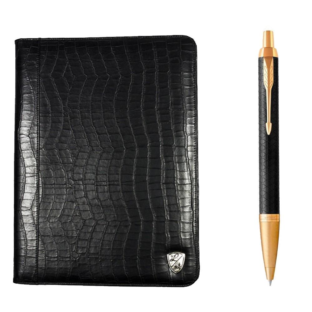 Комплект шариковая ручка Parker IM 17 Premium Black и тека кожаная Tonino Lamborghini 47324735 (155718)