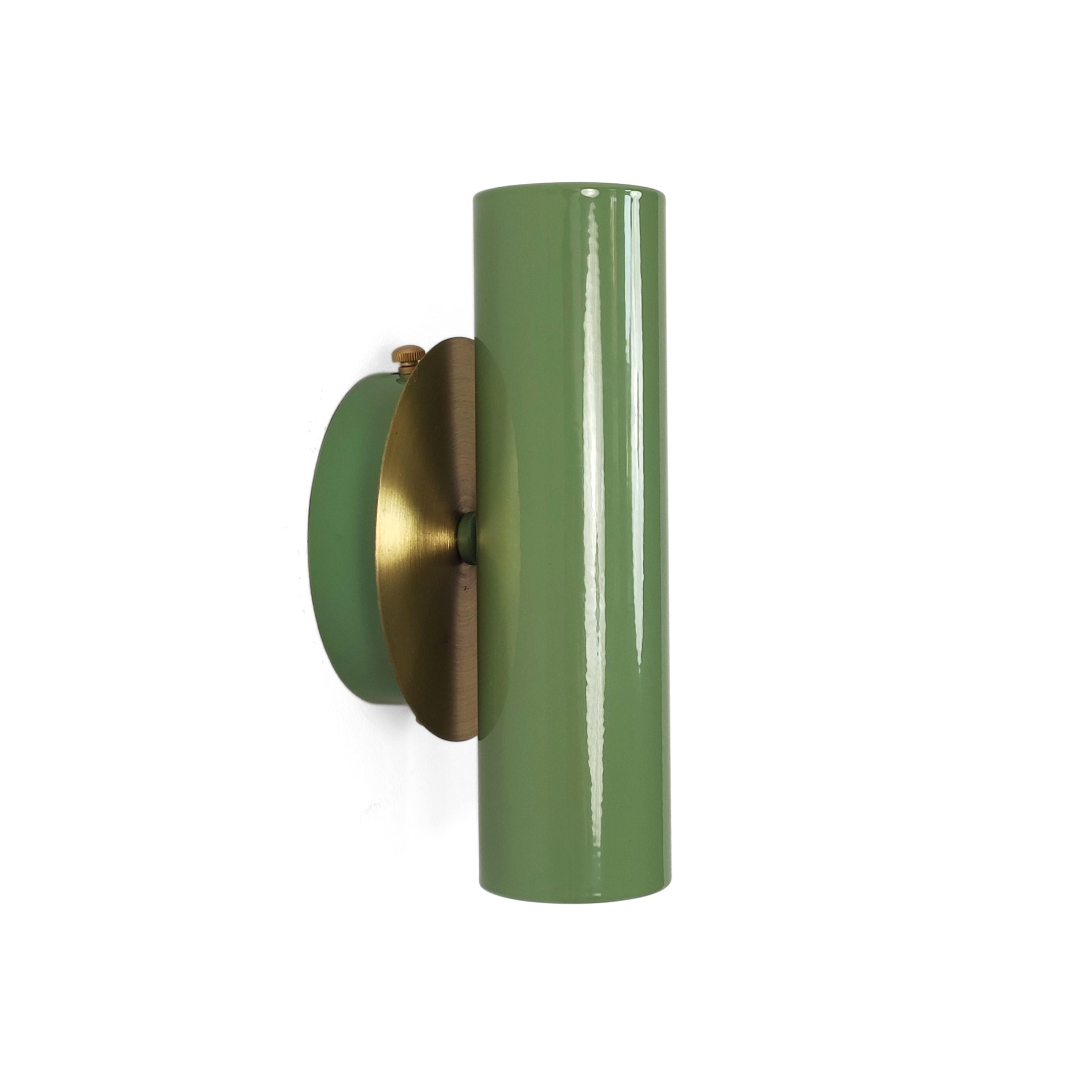 Настенный двойной светильник Gaff Design с деталями из латуни для ванной или спальни Зеленый (BRASS6) - фото 2