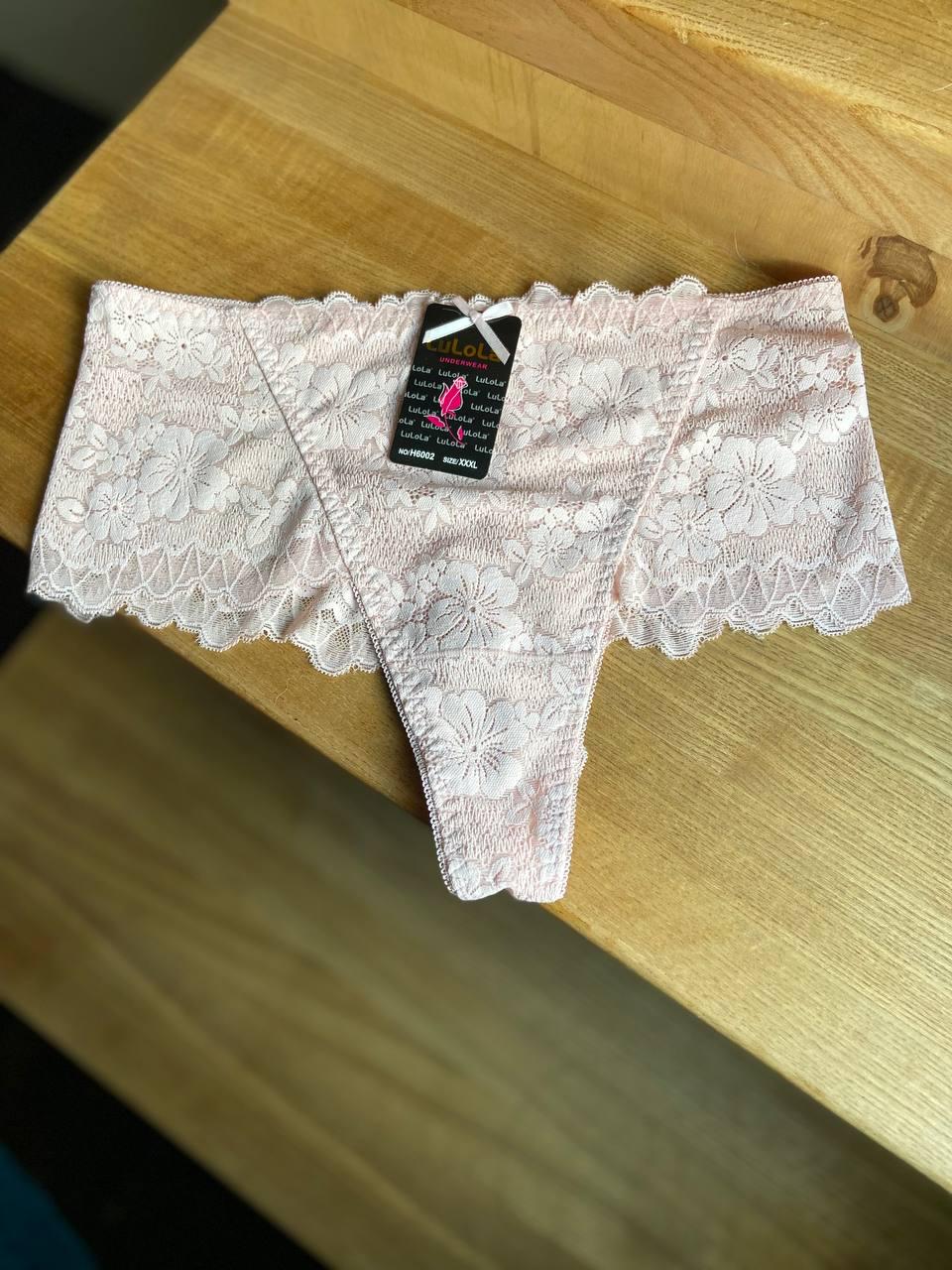 Труси стрінги мереживні з високою посадкою 3XL (Н6002-2)