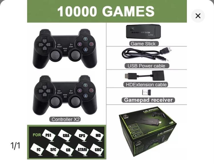 Портативна ігрова приставка Game Stick 4K HDMI з двома бездротовими джойстиками 10000 ігор (1815054683) - фото 7