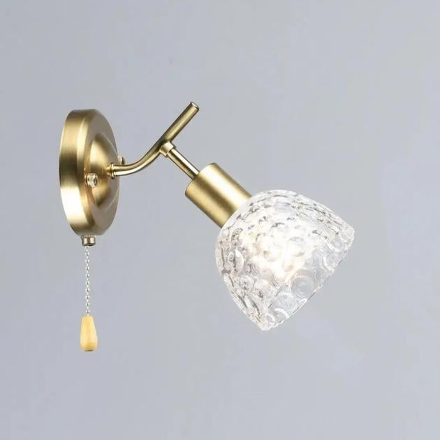 Бра настенное Valeso со стеклянным плафоном Е14 IP20 B N6601/1W 60W Медный (28689769)