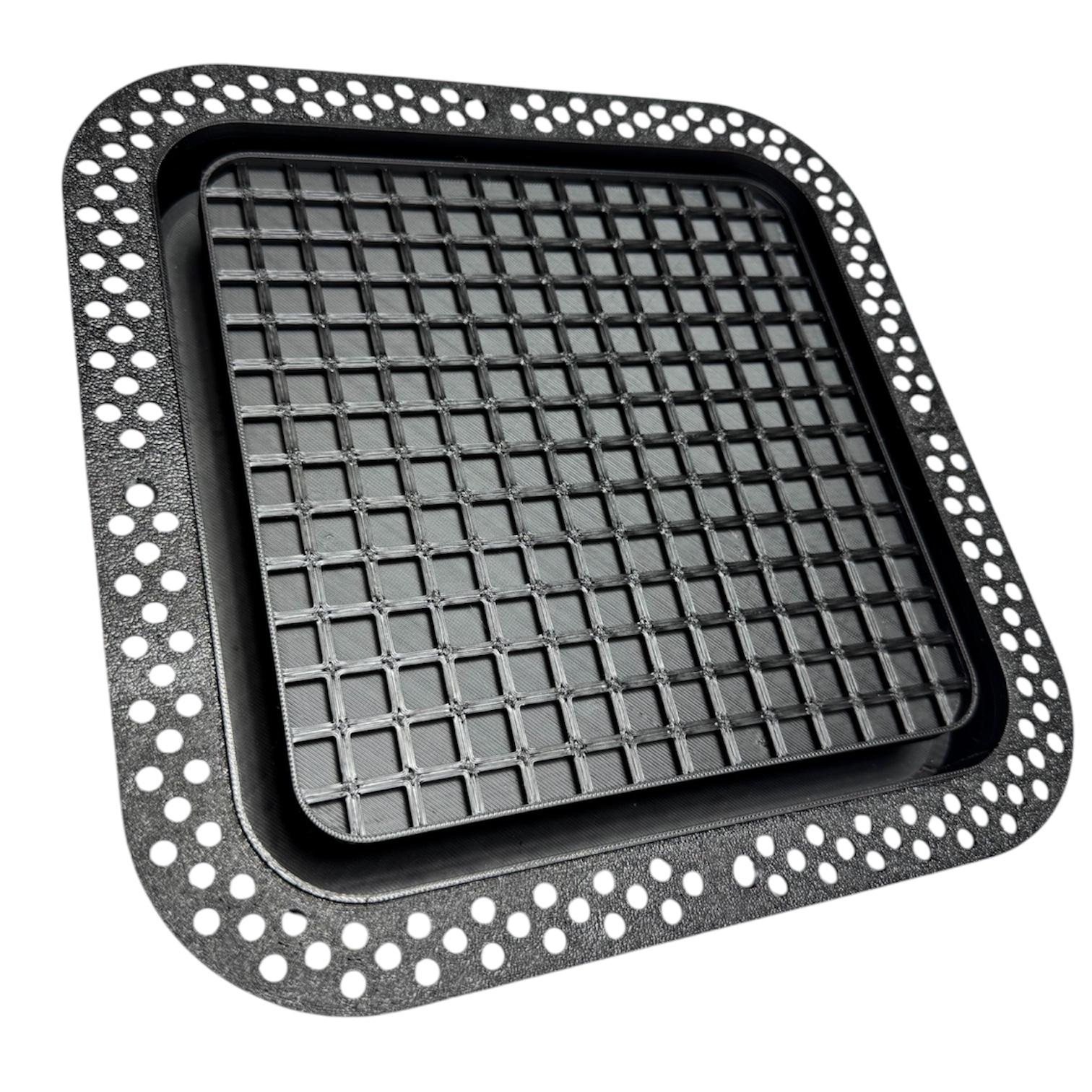 Вентилятор прихованого монтажу під гіпсокартонову стелю Shadow line зі зворотнім клапаном з радіусними кутами 250х250 мм (250VBCRONOFFZZ)