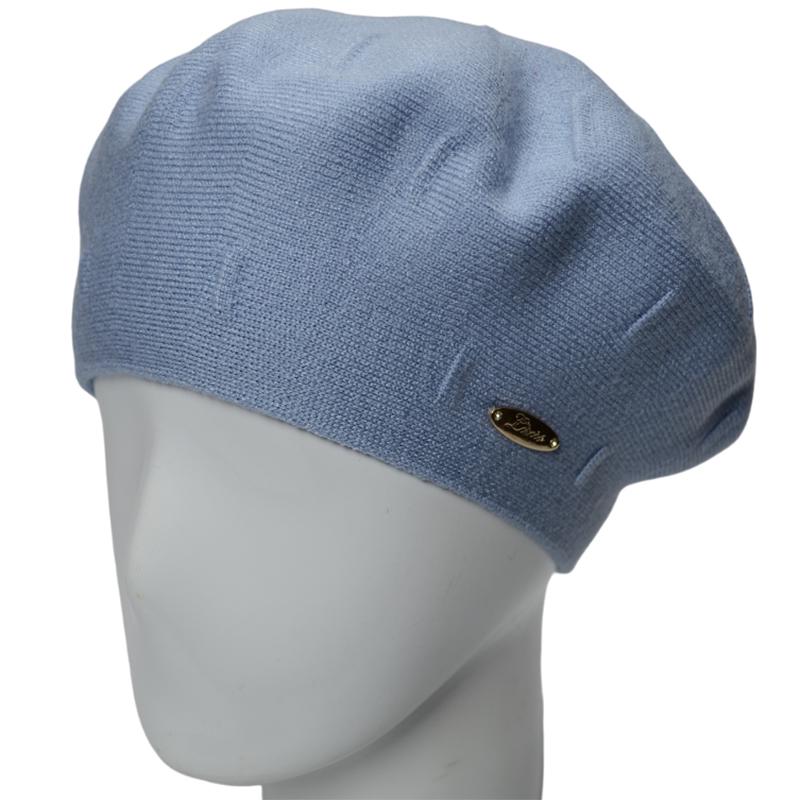 Берет двойной женский из вискозы Lirus Дейзи one size Джинс