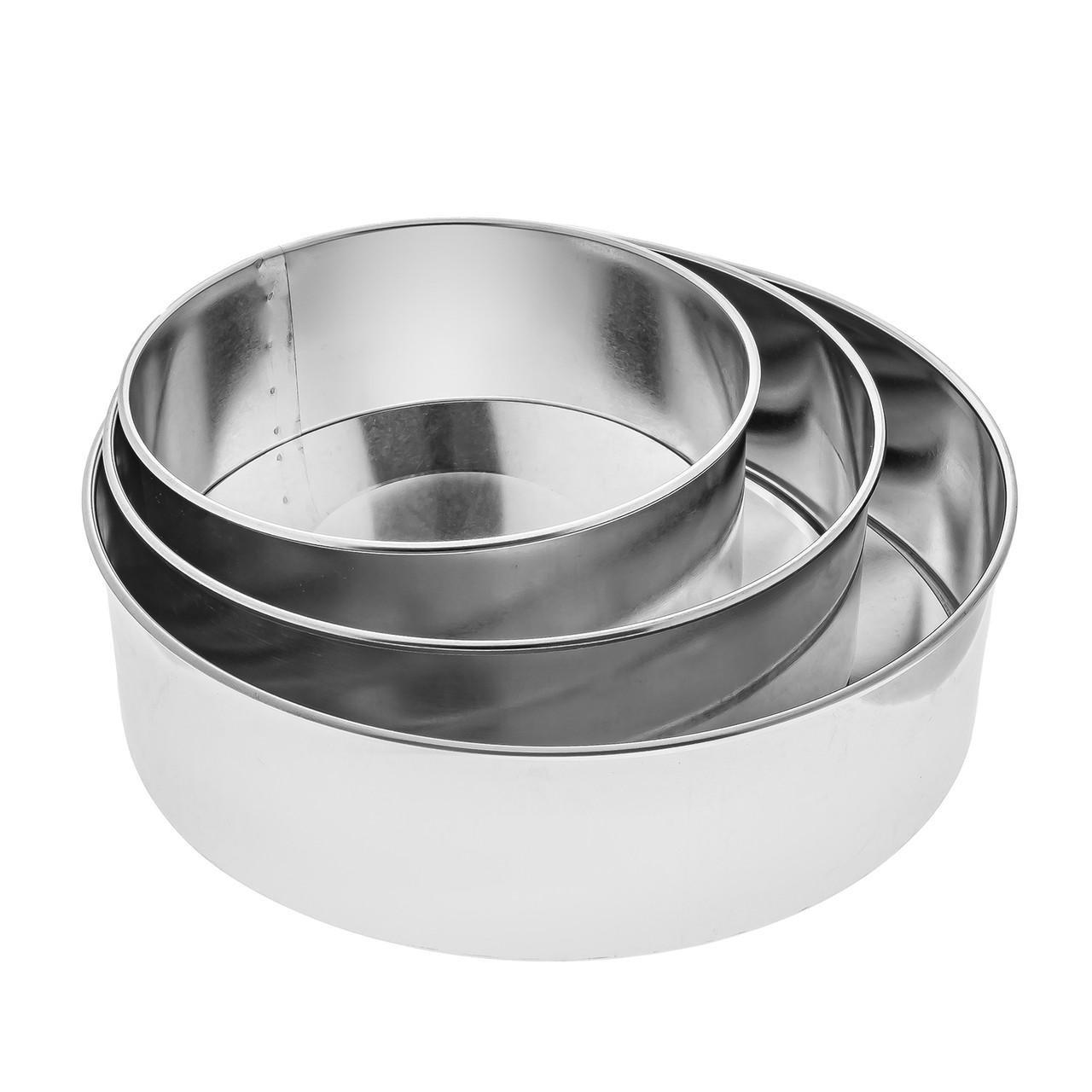 Набор круглых форм 18,5/23/26 см со съемным дном для сборки тортов и выпечки (1848000340) - фото 2 Набор круглых форм 18,5/23/26 см со съемным дном для сборки тортов и выпечки (1848000340) - фото 2