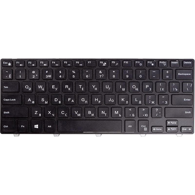 Клавіатура Power для ноутбука DELL Inspiron 14 3000 3441 чорний фрейм Чорний