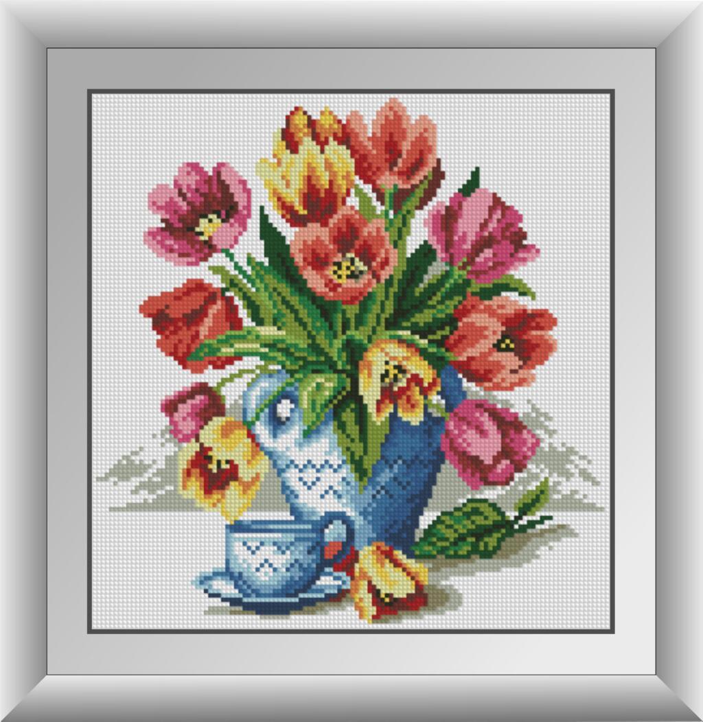 Алмазная мозаика Dream Art Тюльпаны в вазе 30x31 см (DA.30058)