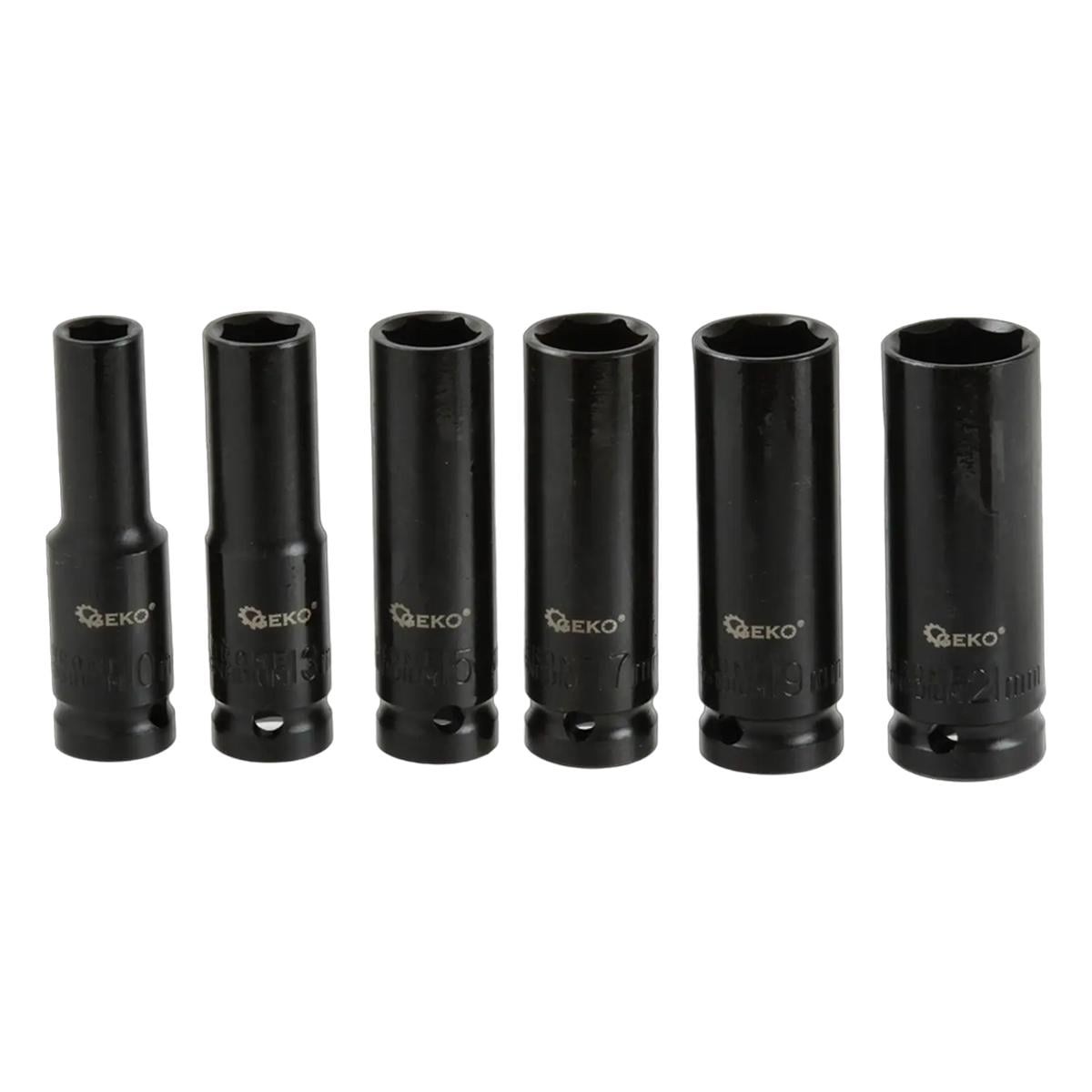 Набор головок ударных Geko G10500 1/2" 10-21 мм 6 шт.