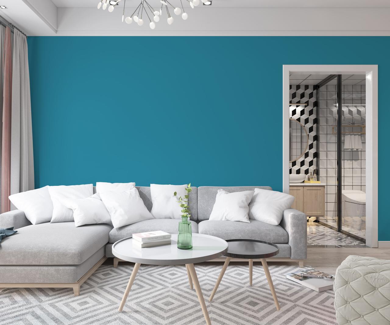 Краска интерьерная латексная Skyline 3040-B10G 1 л Морская волна (650c0cc84bc23147a0718a6f) - фото 2