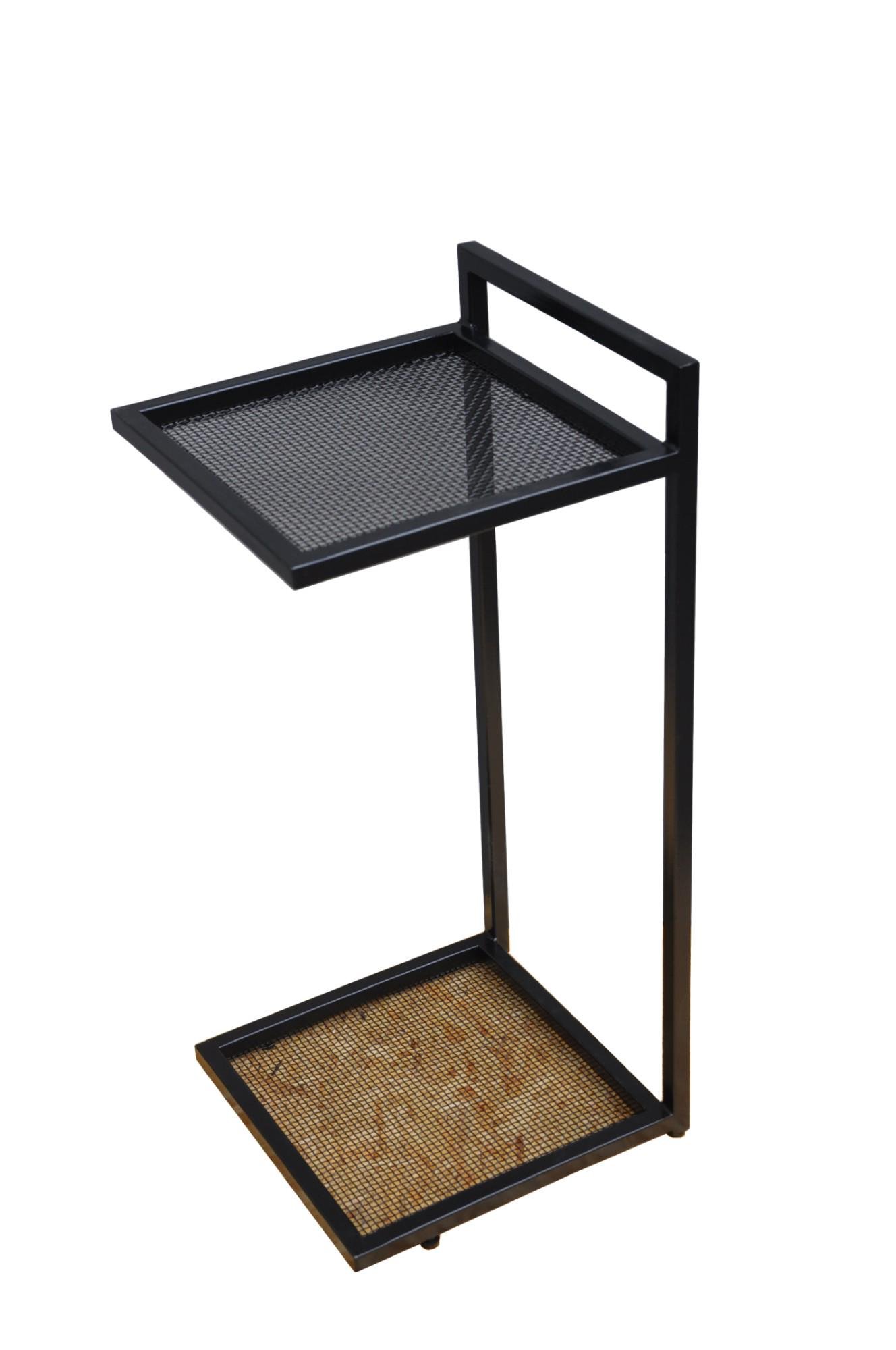 Журнальный столик Kompred OL062 в стиле лофт 350х370х750 мм Черный