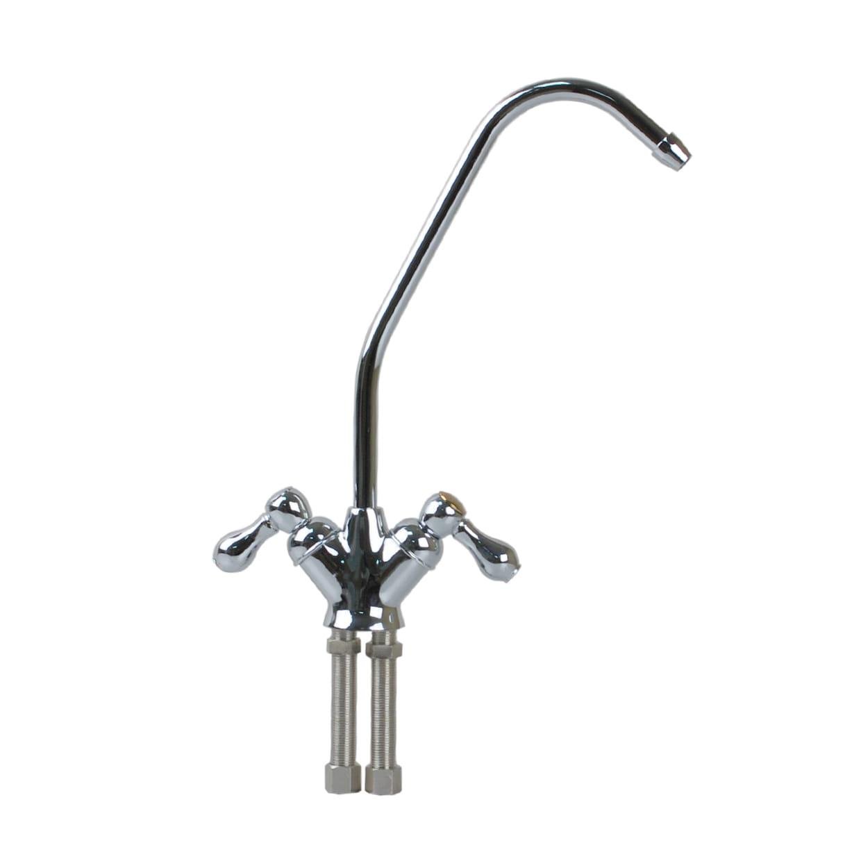 Кран для питьевой воды Raifil двухрычажный F-07 duo Хром глянцевый (RFL-1094)