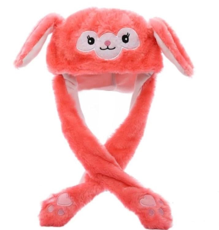 Светящаяся шапка с двигающимися ушками Обезьянка Пикачу Розовый (da25962b)