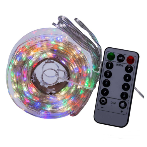 Гирлянда Роса от сети 500 LED 8 режимов с пультом 50 м Разноцветный (21594631)