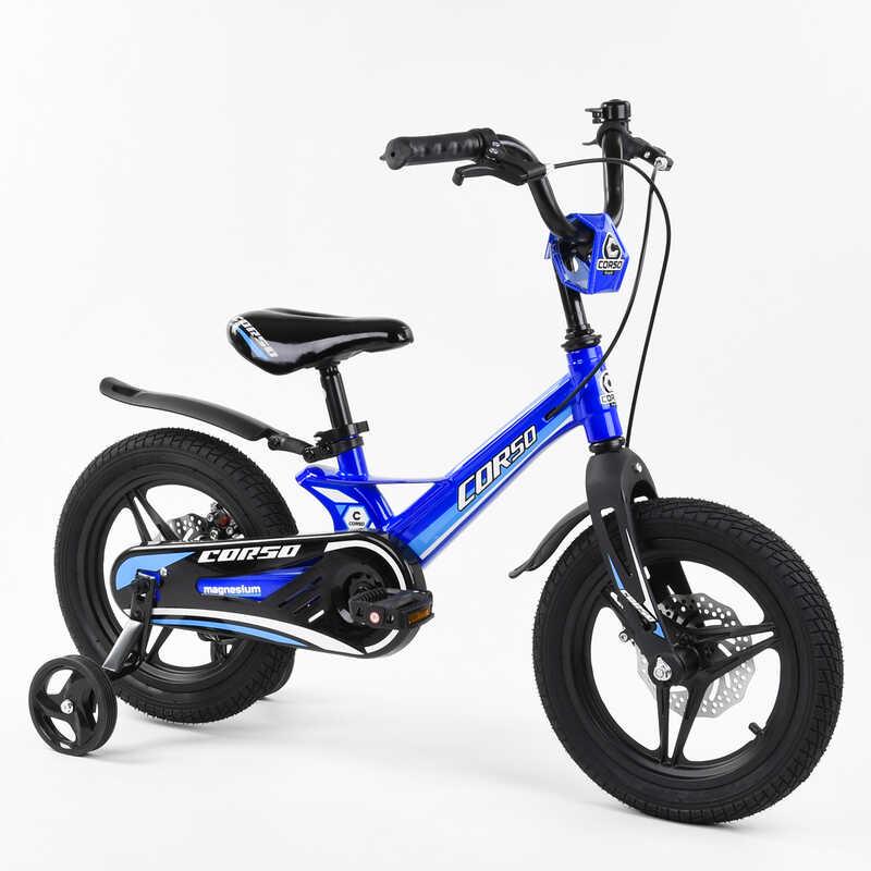 Велосипед дитячий 2-х колісний CORSO 14" Blue/Black (100017)
