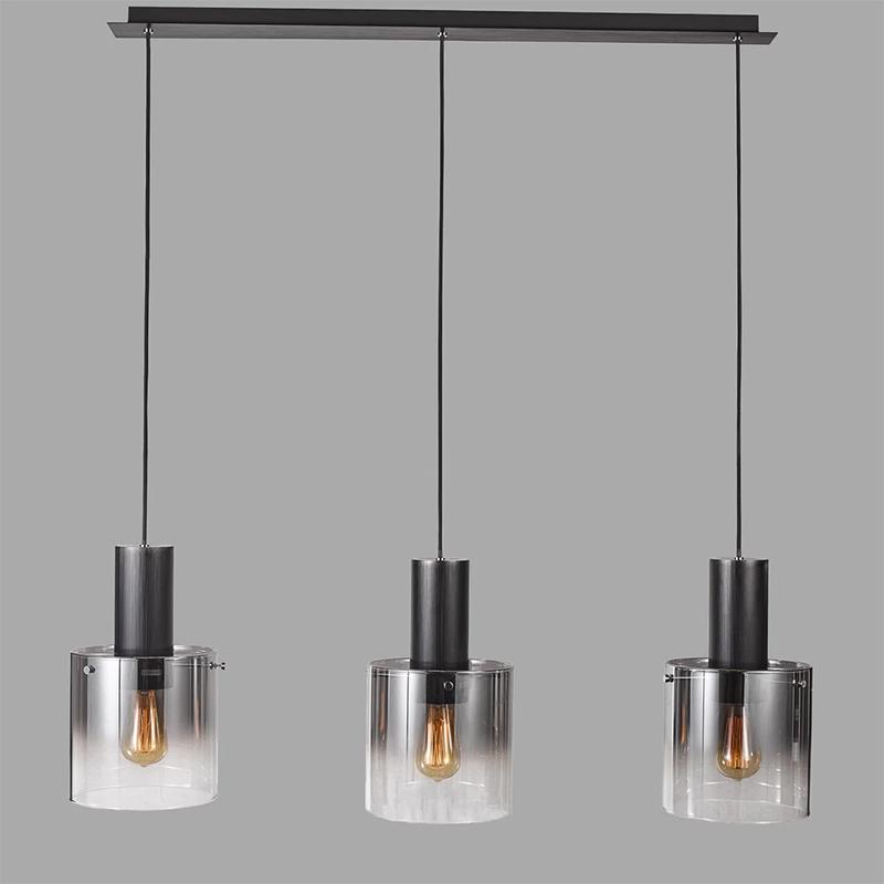 Люстра подвесная Light House NM-15992/3B BR+SM на три лампы Темно-серый