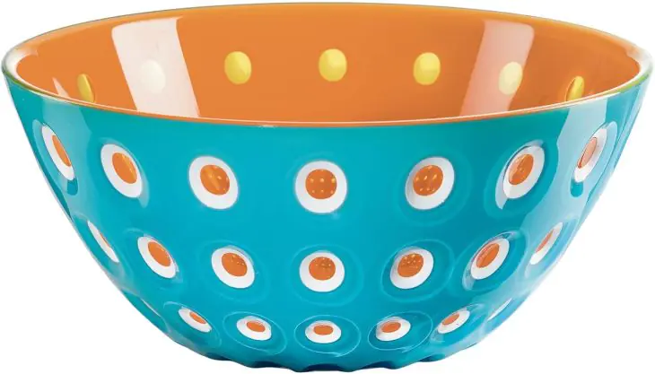 Салатник Guzzini Le Murrine пластиковый 20 см Бирюзовый с оранжевым (169-135-279420145)