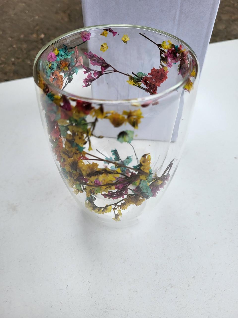 Стакан с двойными стенками Сухоцветы стеклянные 450 мл (25181160) - фото 5 Стакан с двойными стенками Сухоцветы стеклянные 450 мл (25181160) - фото 5