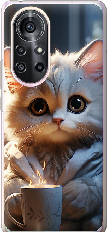 Чехол на Huawei Nova 8 Pro White cat (5646u-2246-42517)