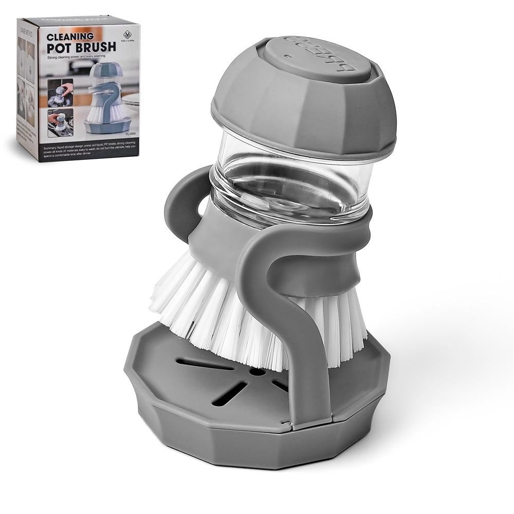 Щетка для мытья посуды с резервуаром для моющего средства N01232/R92023 12х9х13 см Щетка для мытья посуды с резервуаром для моющего средства N01232/R92023 12х9х13 см