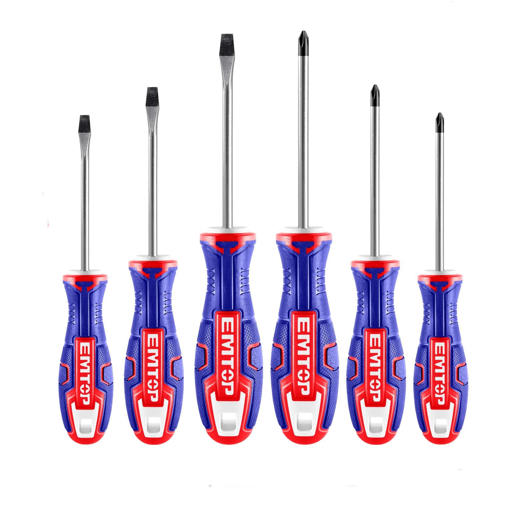 Набір викруток магнітних EMTOP ESST0602 6 шт. Набір викруток магнітних EMTOP ESST0602 6 шт.