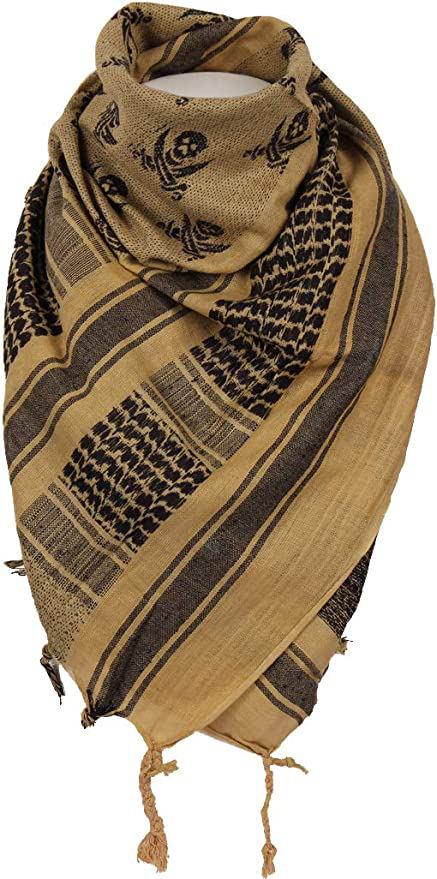 Арафатка-шарф Mil-Tec Пират шемаг/куфия Койот/Черный