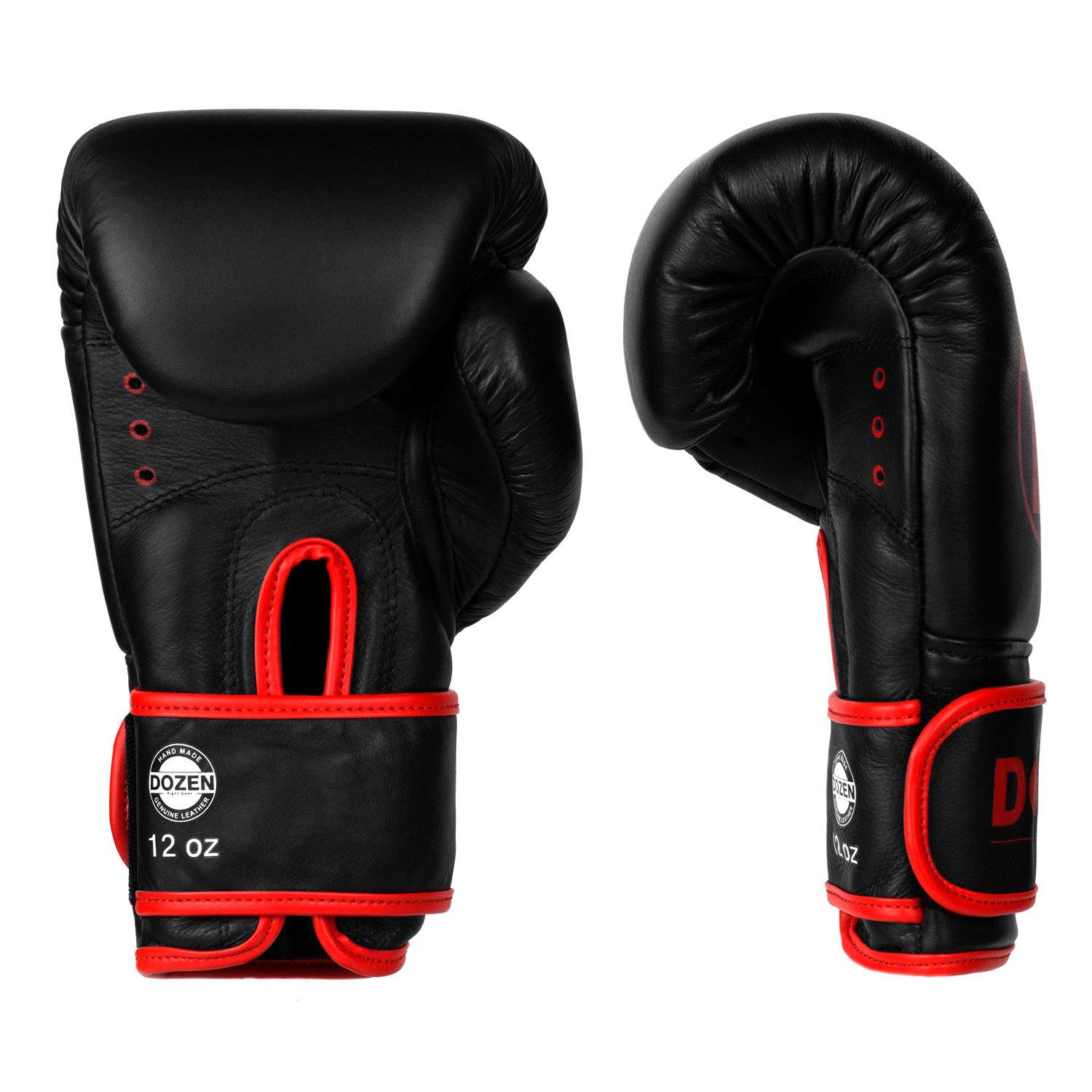 Боксерские перчатки Dozen Monochrome Training Boxing Gloves 12 ун. Черно-красный - фото 3 Боксерские перчатки Dozen Monochrome Training Boxing Gloves 12 ун. Черно-красный - фото 3