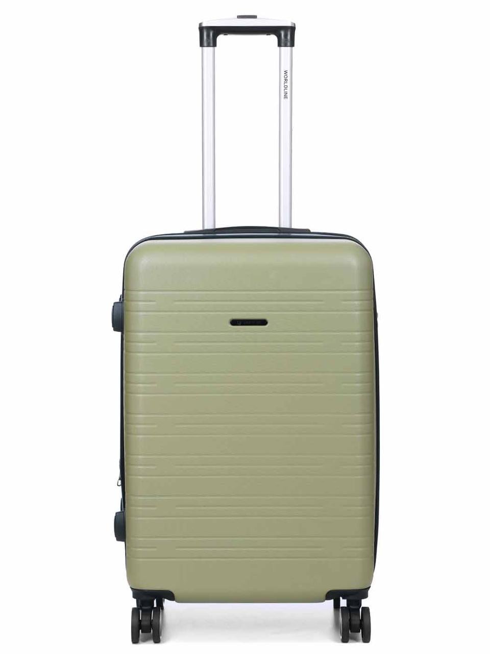 Чемодан Франция средняя Worldline M 66х44х28+3 см 74 л 3,5 кг Зеленый (627)