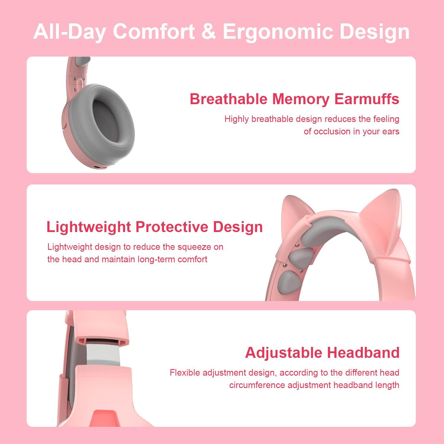 Навушники дитячі з вушками Kotion Each Q9 Bluetooth підключенням (2413) - фото 7 Навушники дитячі з вушками Kotion Each Q9 Bluetooth підключенням (2413) - фото 7