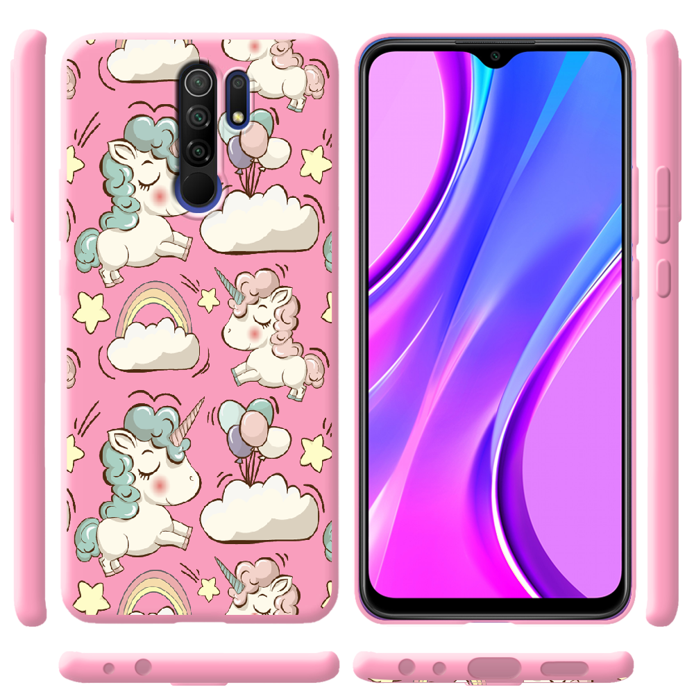 Чохол Boxface Xiaomi Redmi 9 Unicorns Рожевий силікон (40233-cc2-41992) - фото 2