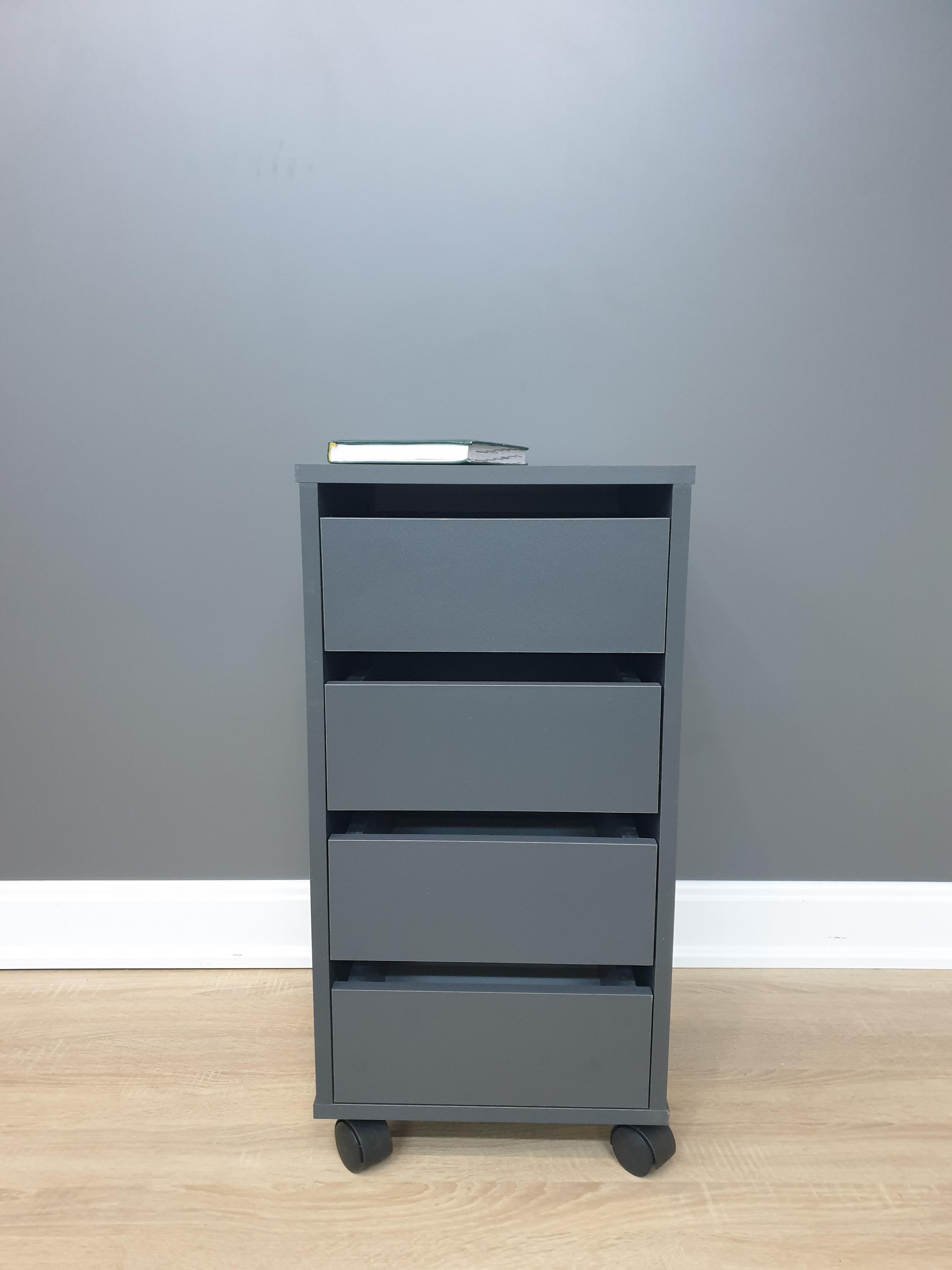 Тумба мобільна на роликах П ЛДСП Антрацит (5248)