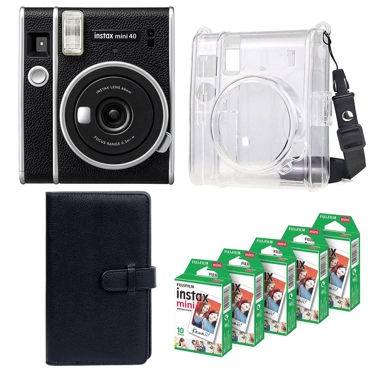 Подарунковий набір фотоапарат Fujifilm Instax Mini 40 фотопапір 50 шт./чохол/фотоальбом на 108 фото Чорний (2516978281) - фото 1 Подарунковий набір фотоапарат Fujifilm Instax Mini 40 фотопапір 50 шт./чохол/фотоальбом на 108 фото Чорний (2516978281) - фото 1