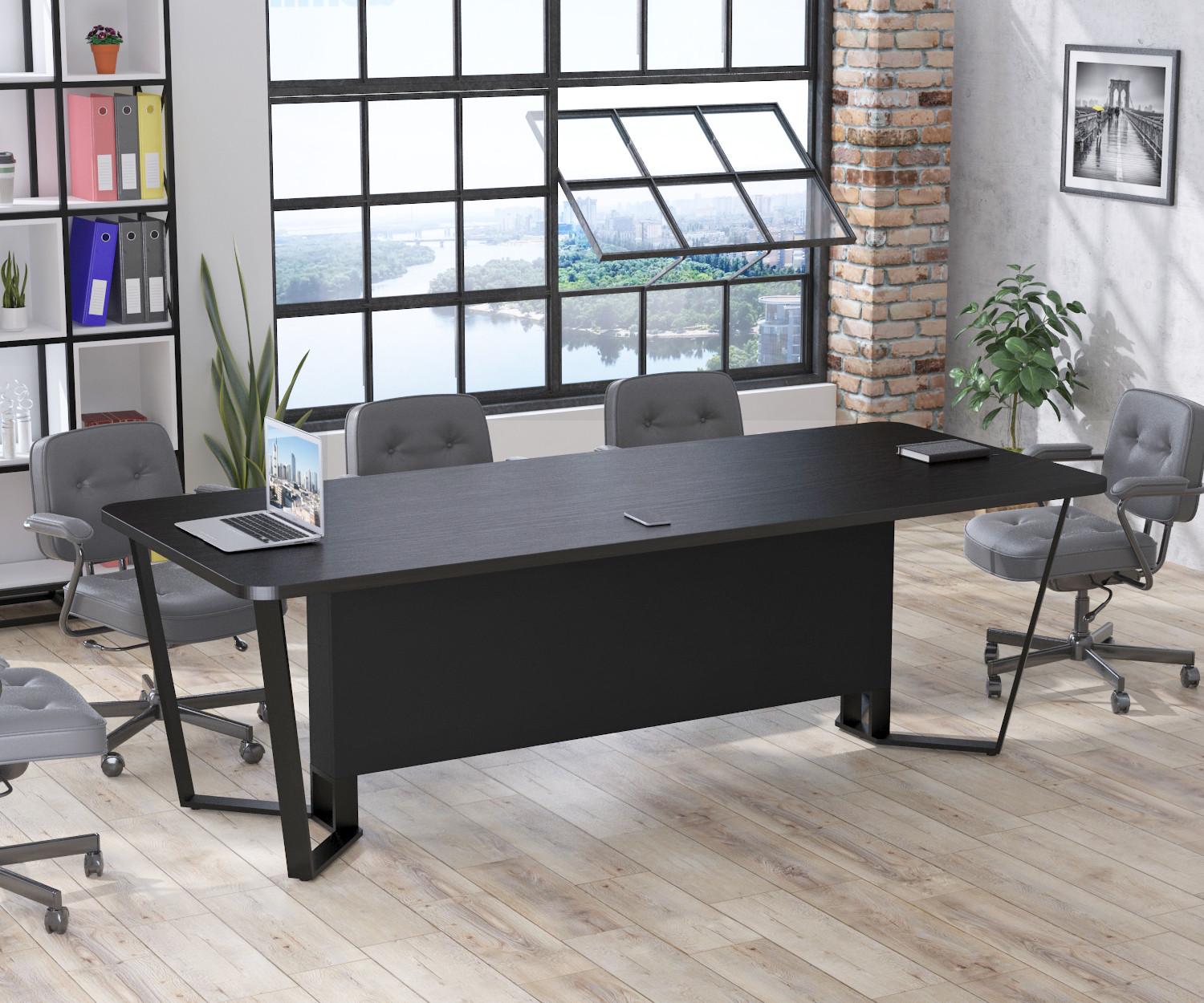 Стол для переговоров Loft Design V-240 без розеток Венге Луизиана