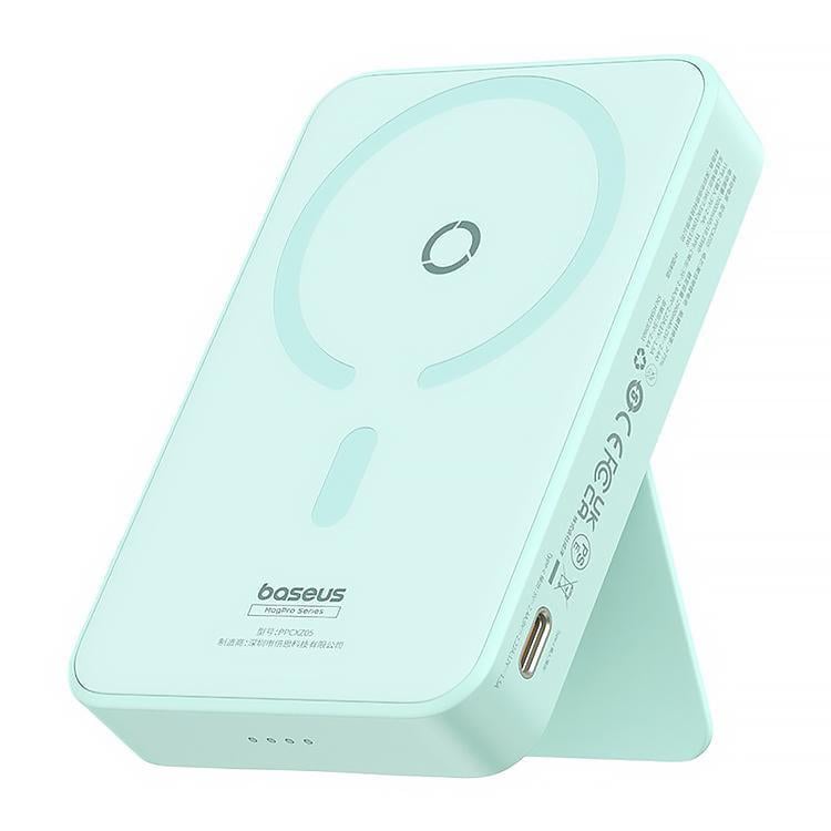Акумулятор зовнішній BASEUS MagPro Magnetic з підставкою і MagSafe 20W 5000mAh Blue (P10064101333-00) Акумулятор зовнішній BASEUS MagPro Magnetic з підставкою і MagSafe 20W 5000mAh Blue (P10064101333-00)