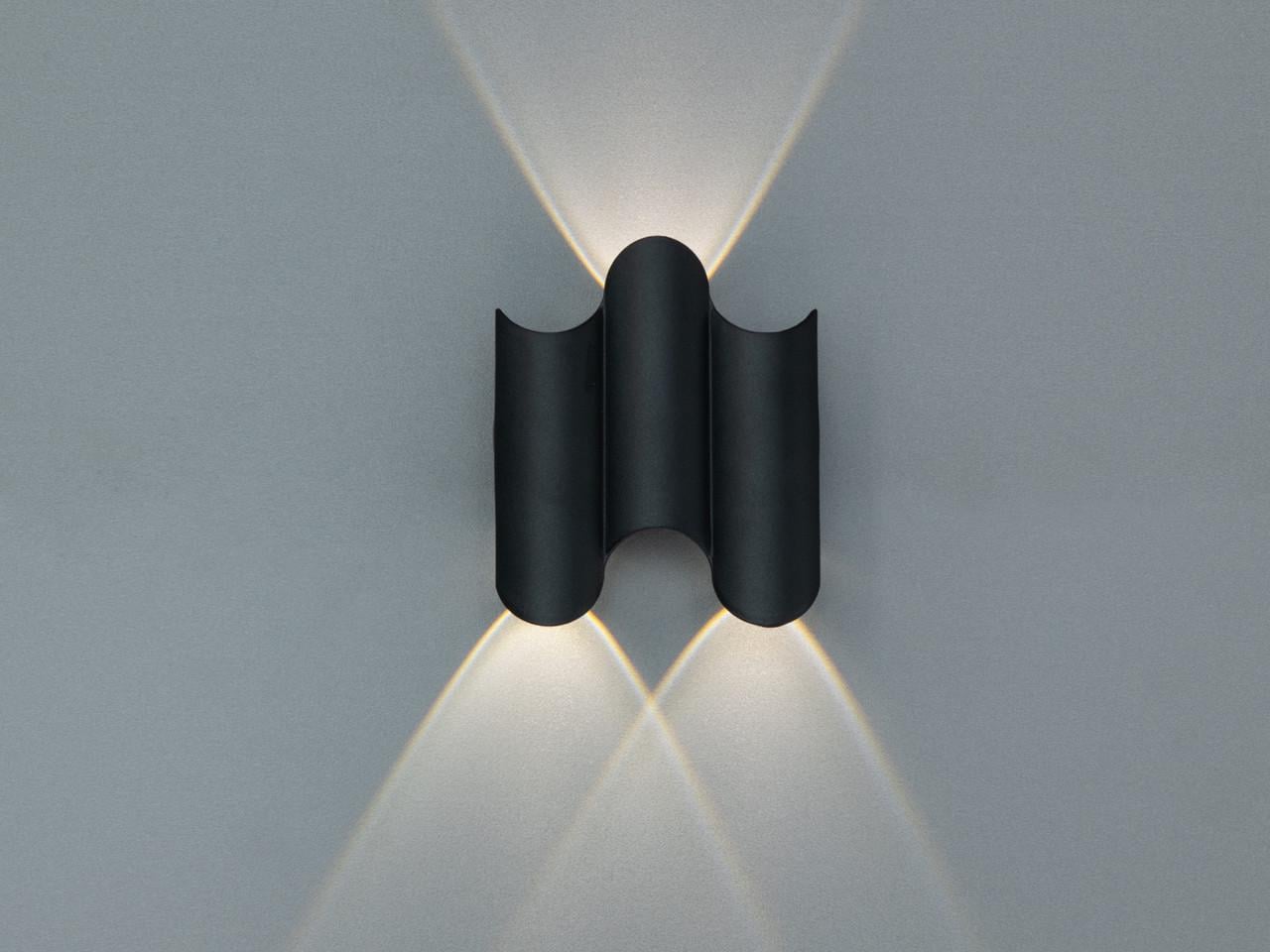 Настінний LED світильник 0224-3BK 3 W двосторонній Чорний (3045696025)