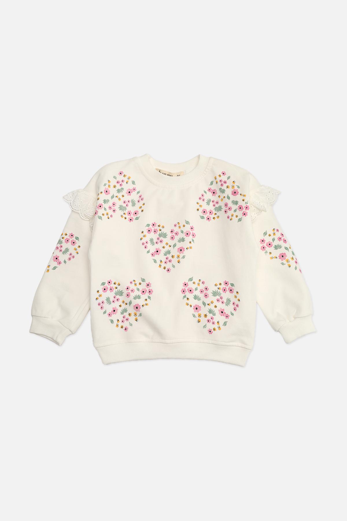 Свитшот для девочки 98 см Молочный (ЦБ-00271940)