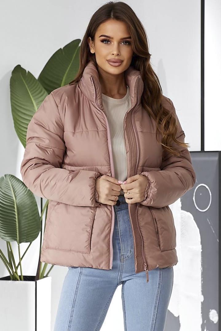 Куртка жіноча демісезонна S-M Пудровий (187149) - фото 3 Куртка жіноча демісезонна S-M Пудровий (187149) - фото 3
