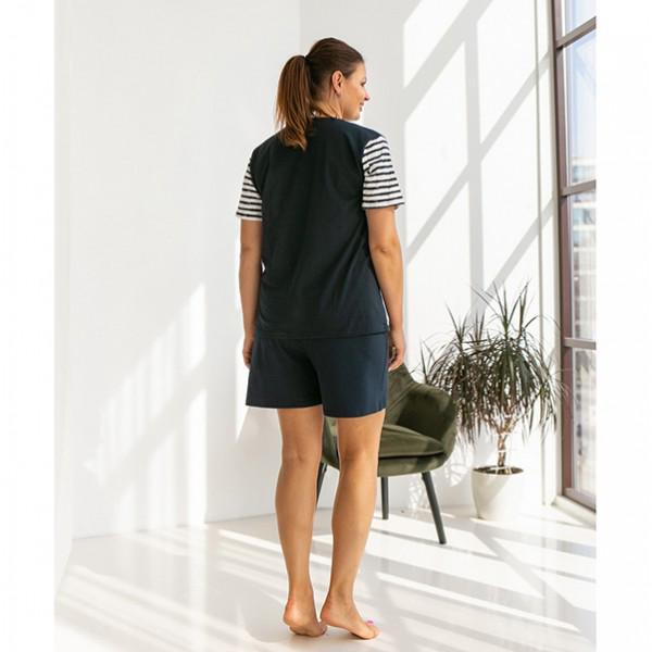 Піжама жіноча бавовняна шорти/футболка 4XL (8745) - фото 2 Піжама жіноча бавовняна шорти/футболка 4XL (8745) - фото 2