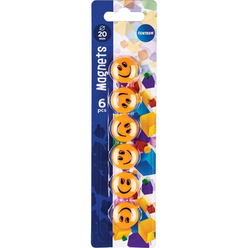 Магніти для дошки Сentrum 82711 Smile 6 шт. 20 мм (2252837263)