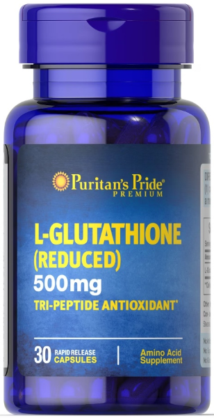 Добавка L-Глутатіон Puritans Pride L-Glutathione 500 мг 30 капсул