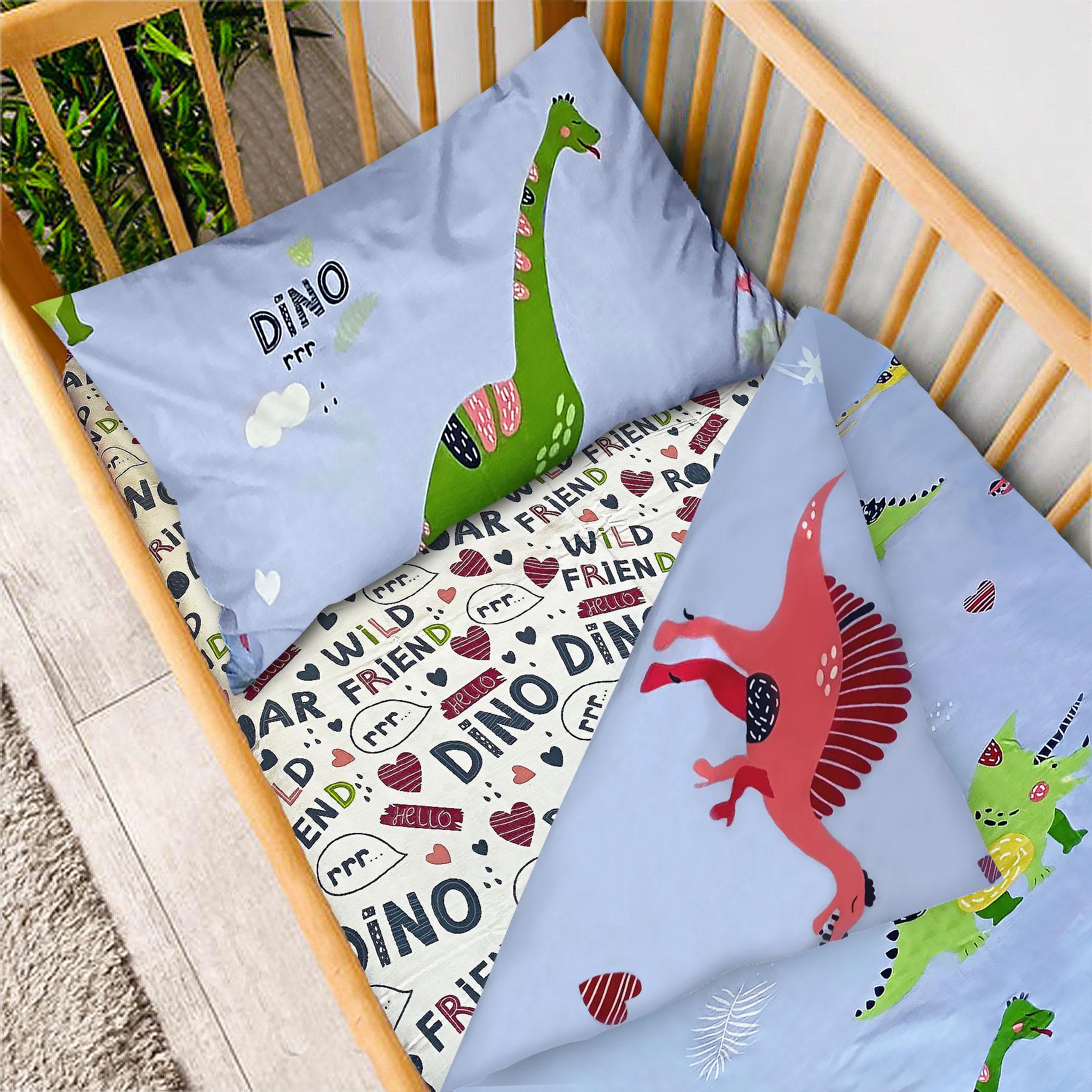 Пододеяльник детский Zastelli Динозавр Dino бязь 110x140 см Разноцветный (31262330)