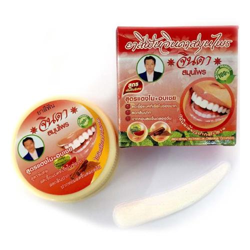 Зубная паста Jinda Herb Арбуз и корица отбеливающая 25 гр