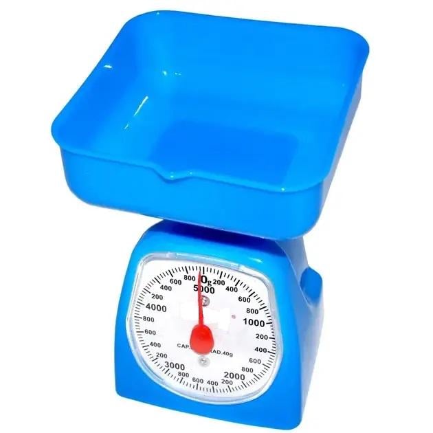 Ваги кухонні Kitchen Scale механічні стрілочні на 5 кг із чашею Синій - фото 1