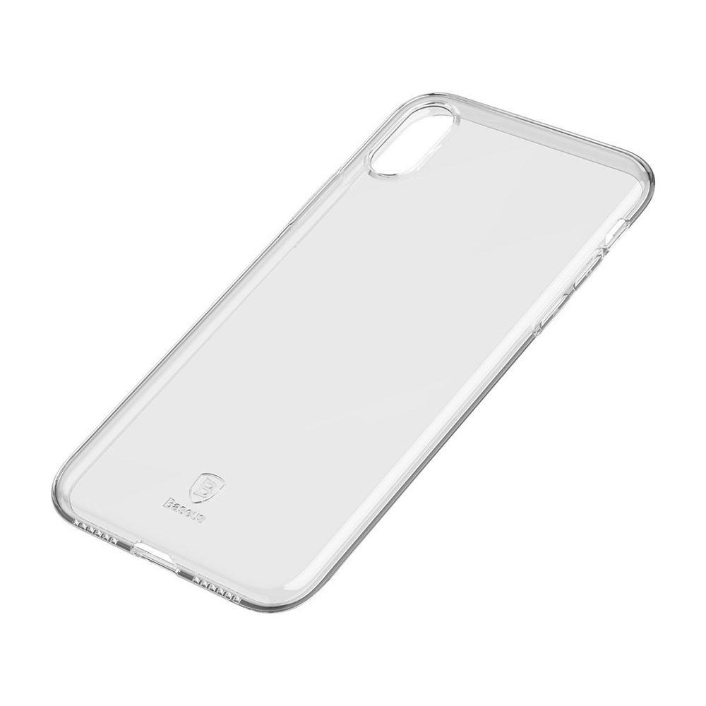Чохол-накладка Baseus Simple Series with Pluggy TPU Case for iPhone X, Transparent