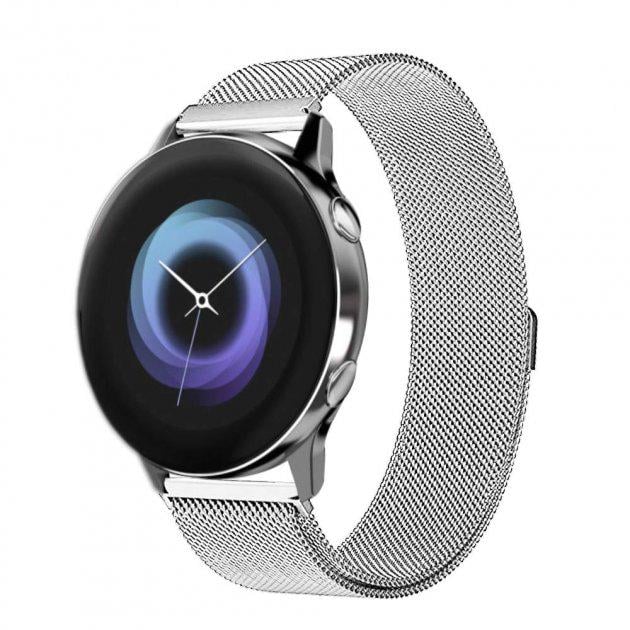 Металлический ремешок Watchbands Milanese Loop для Samsung Galaxy Watch Active Silver (WB0012MILANSESILVERA) - фото 2