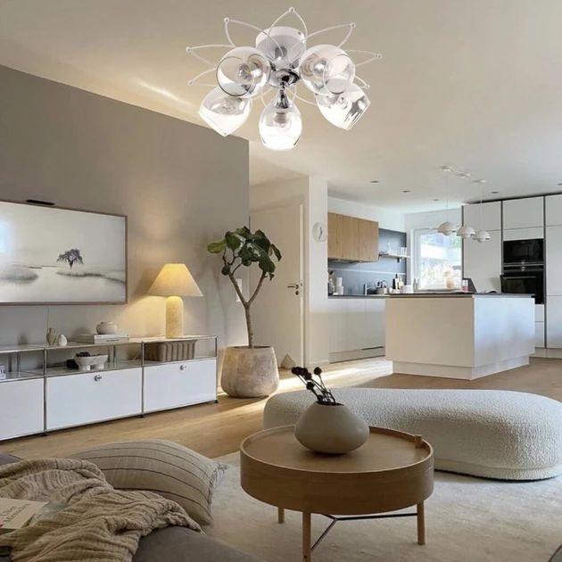 Люстра Sirius на 5 поворотных плафонов Белый (195001/5)